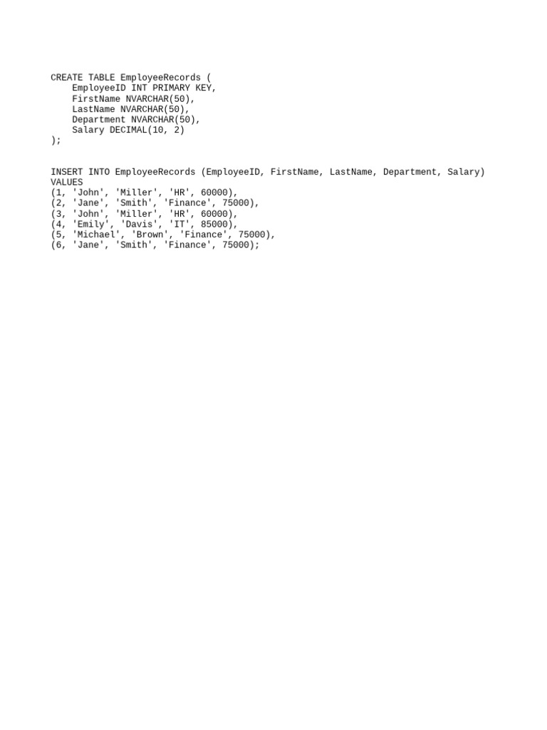 Lec+2+Create+Table+Query | PDF