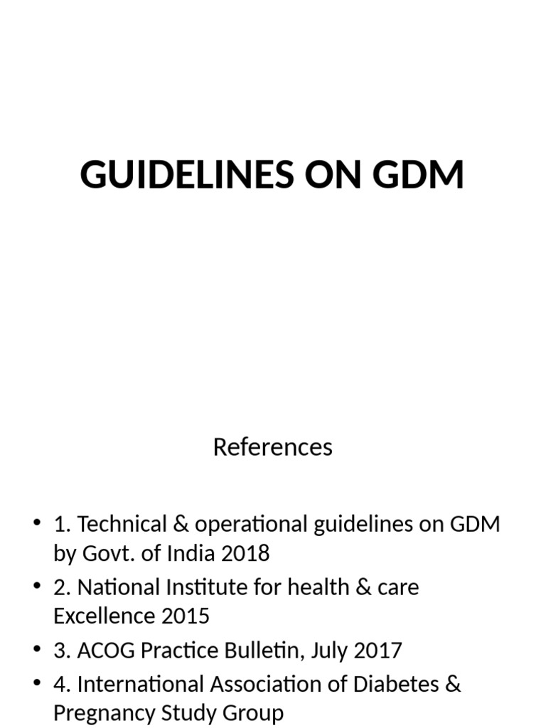 Guidelines for Managing Gestational Diabetes | PDF | Gestational ...