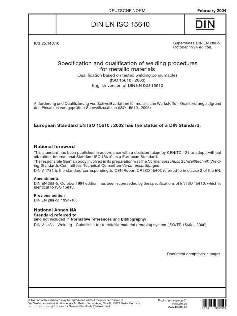 Welding Procedure Standards | PDF | International Organization For ...