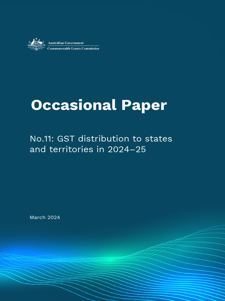 Occasional Paper 11.2 - GST Distribution To States and Territories in ...