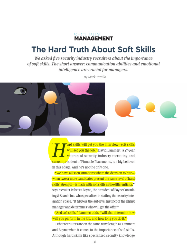The Hard Truth About Soft Skills | PDF | Recruitment | Communication