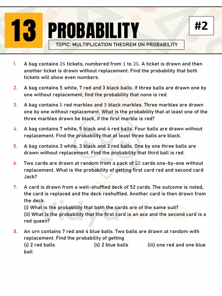 Probability Problems and Solutions | PDF
