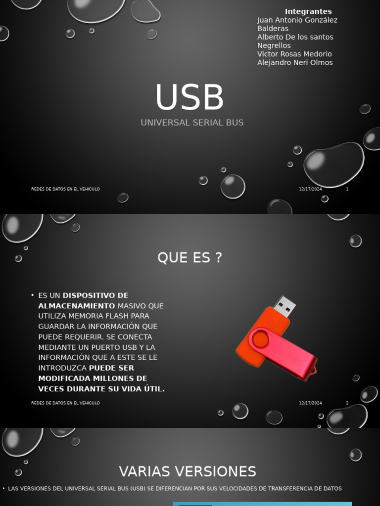 USB 2.0: Evolución y Usos en Vehículos | PDF | USB | Hardware de la ...