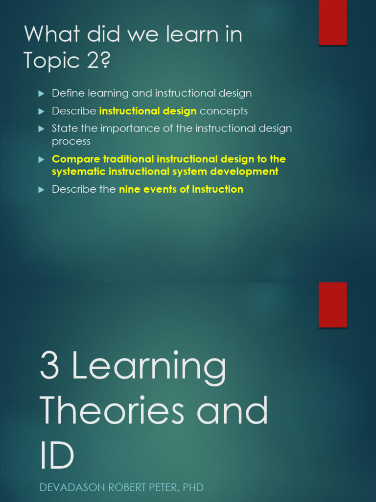 3 Learning Theories and ID | PDF | Constructivism (Philosophy Of ...
