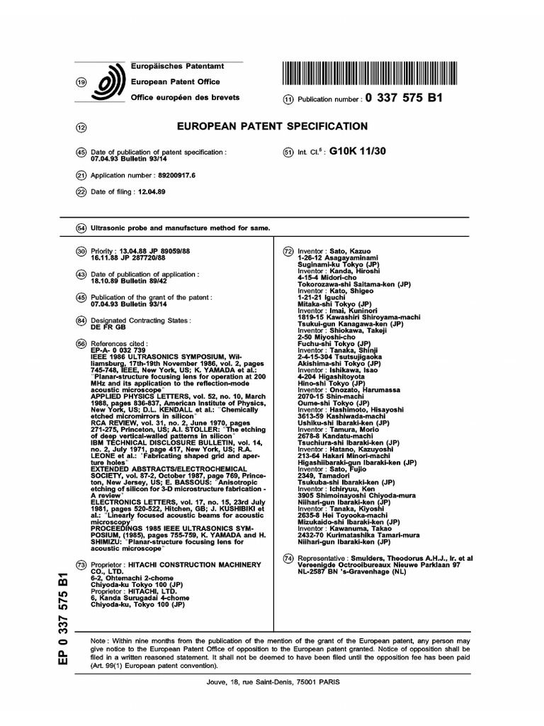 Ep 0337575 B1 | PDF