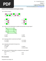 Grade 5 Logical Reasoning in | PDF | Rectangle | Teaching Mathematics