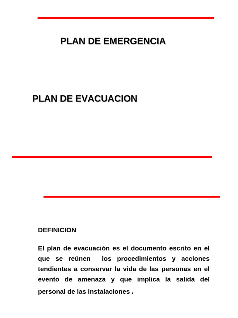 Plan de Evacuación y Emergencia Efectivo | PDF