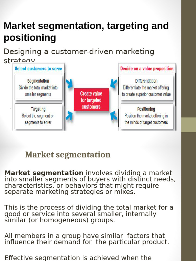 Market Segmentation - MAK 501 | PDF | Market Segmentation | Marketing