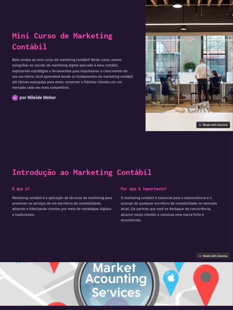 Mini Curso de Marketing Contábil | PDF | Marketing | Contabilidade