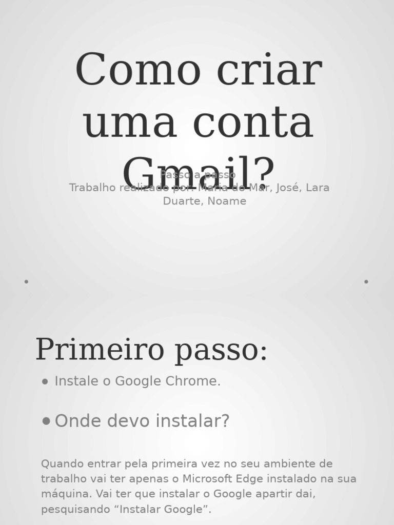 COMO CRIAR UMA CONTA GMAIL visual data 4