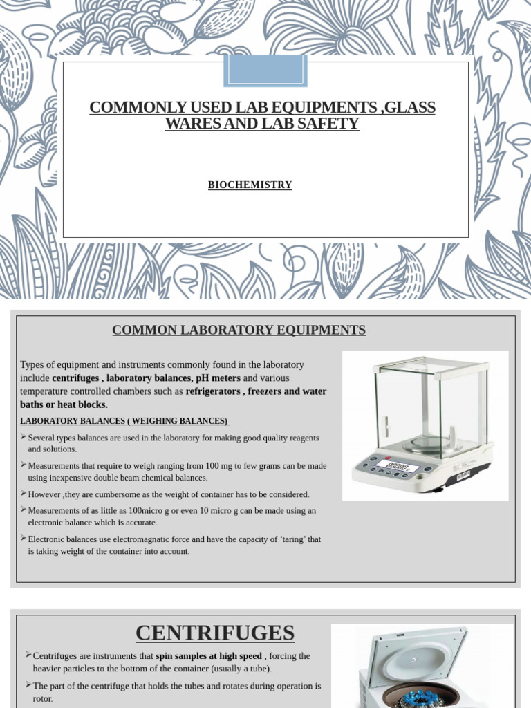 Essential Lab Equipment and Safety Guide | PDF | Centrifuge