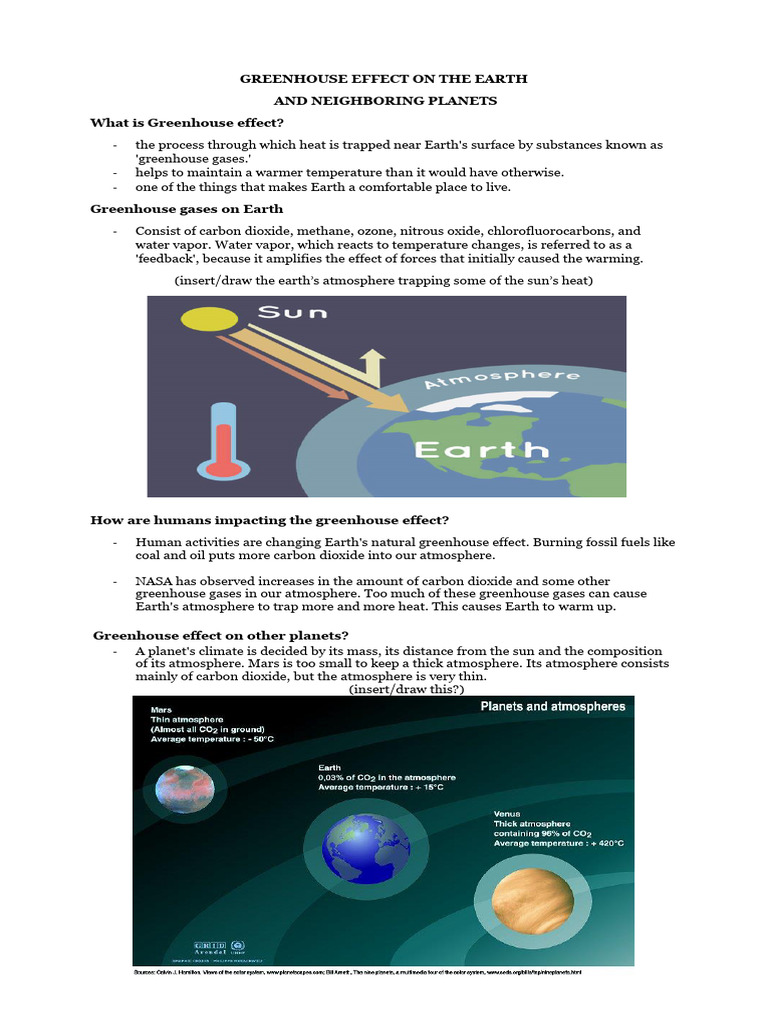 Greenhouse Effects on Planets | PDF | Greenhouse Effect | Atmosphere
