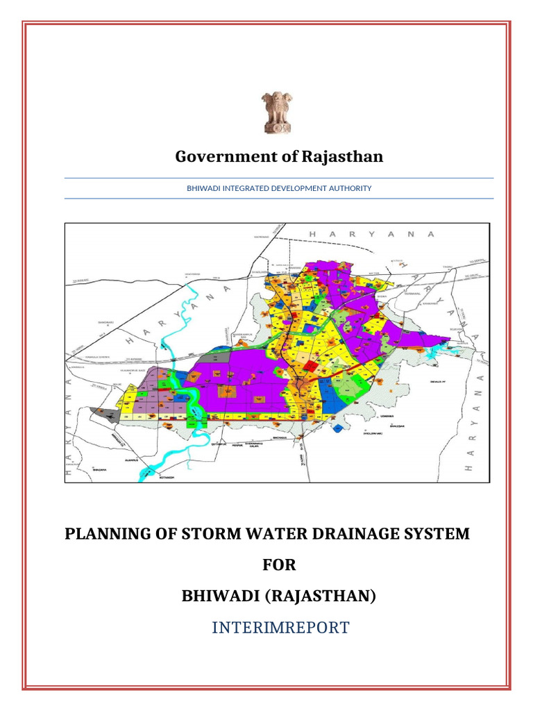Bhiwadi Storm Water Drainage Plan | PDF | Groundwater | Sewage Treatment