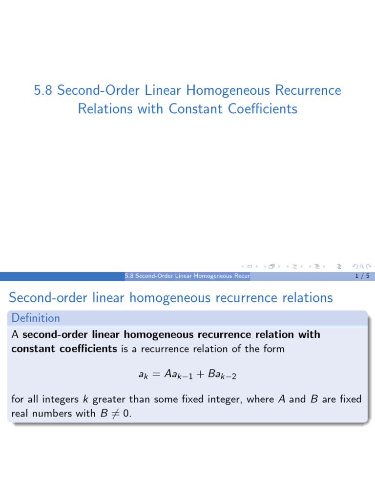 slides5_8 | PDF | Recurrence Relation | Sequence
