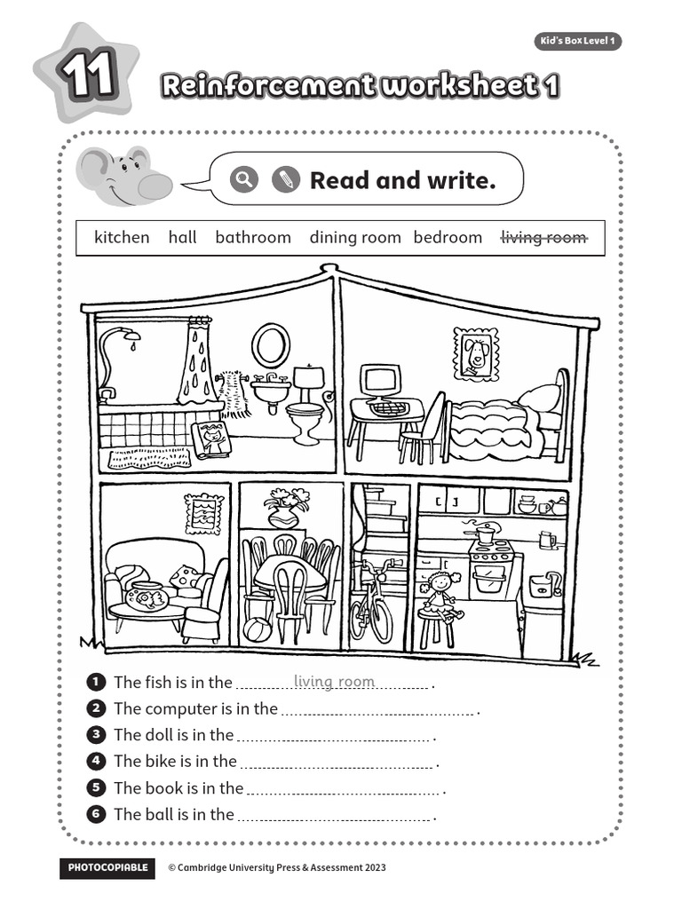 KidsBox Level1 Unit11 Reinforcement Worksheet 1 | PDF