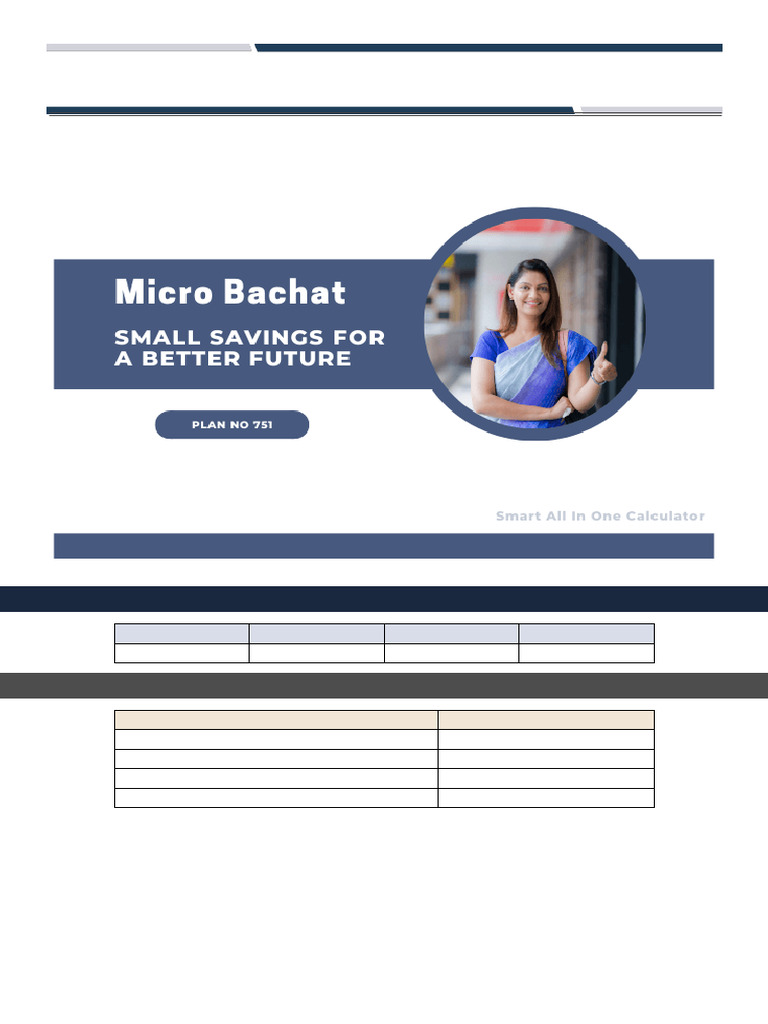 Micro Bachat Plan 751 Benefits Overview | PDF