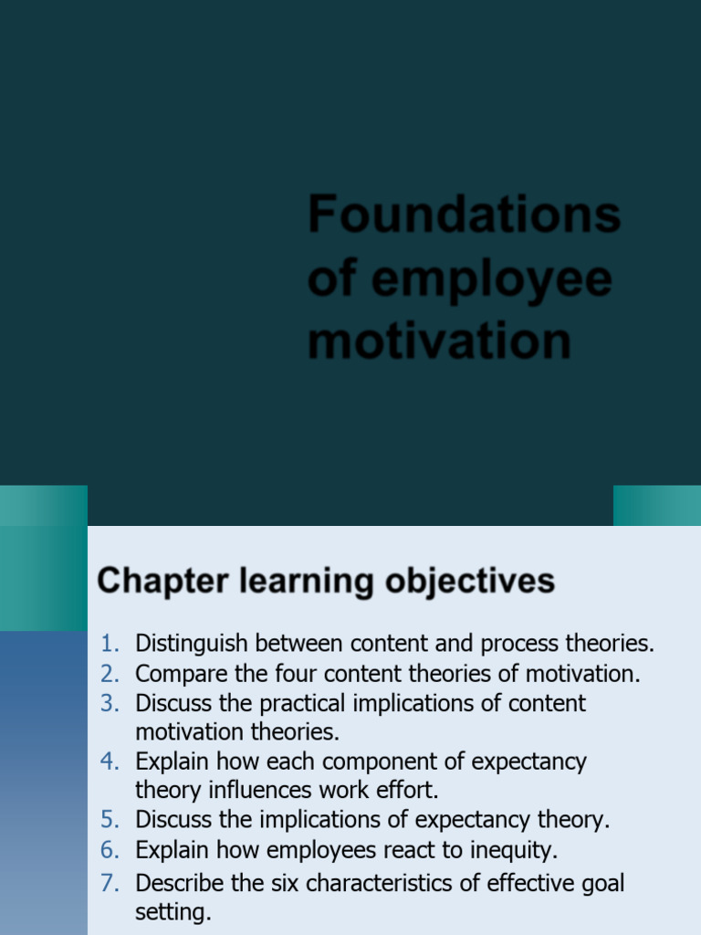 Understanding Employee Motivation Theories | PDF | Motivational ...