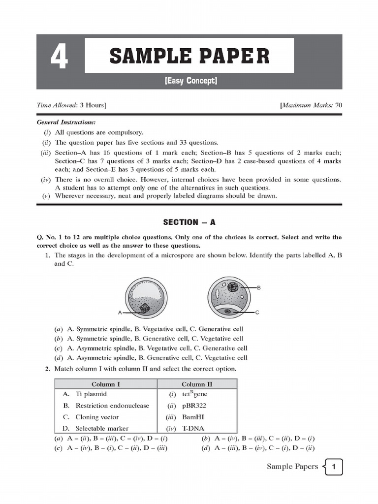 sample paper - 4 | PDF