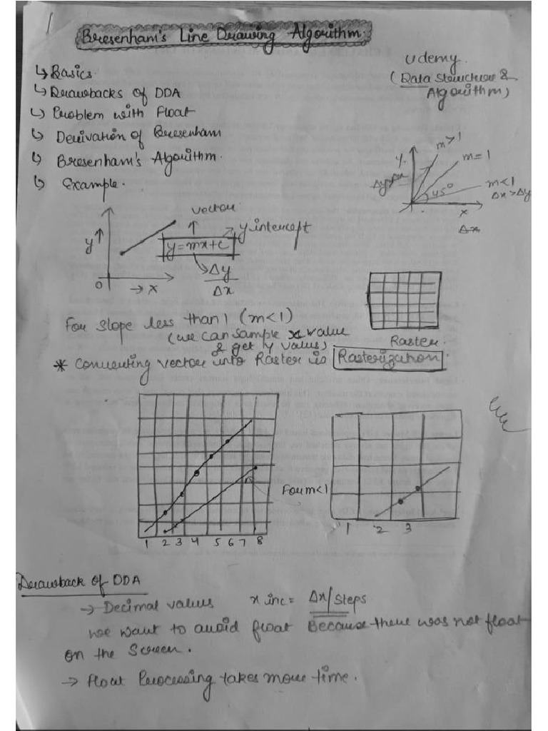 Bresenham's Line Algorithm | PDF