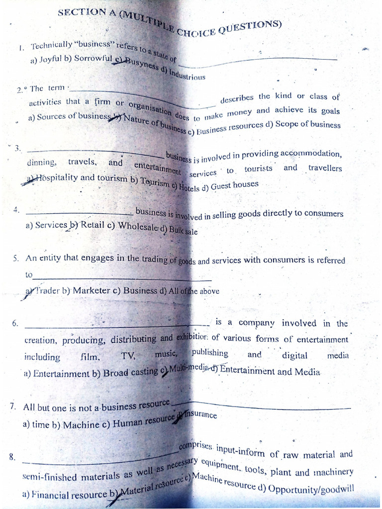 Bus 111 Likely Exam Questions | PDF