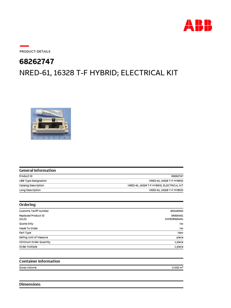 ABB-68262747-Sheet | PDF | Length | Metrology