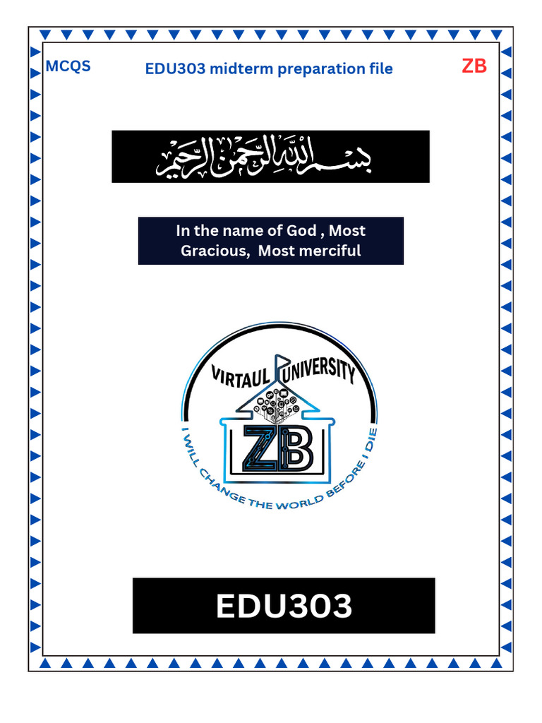 EDU303 Midterm Preparation File by ZB | PDF | Constructivism ...