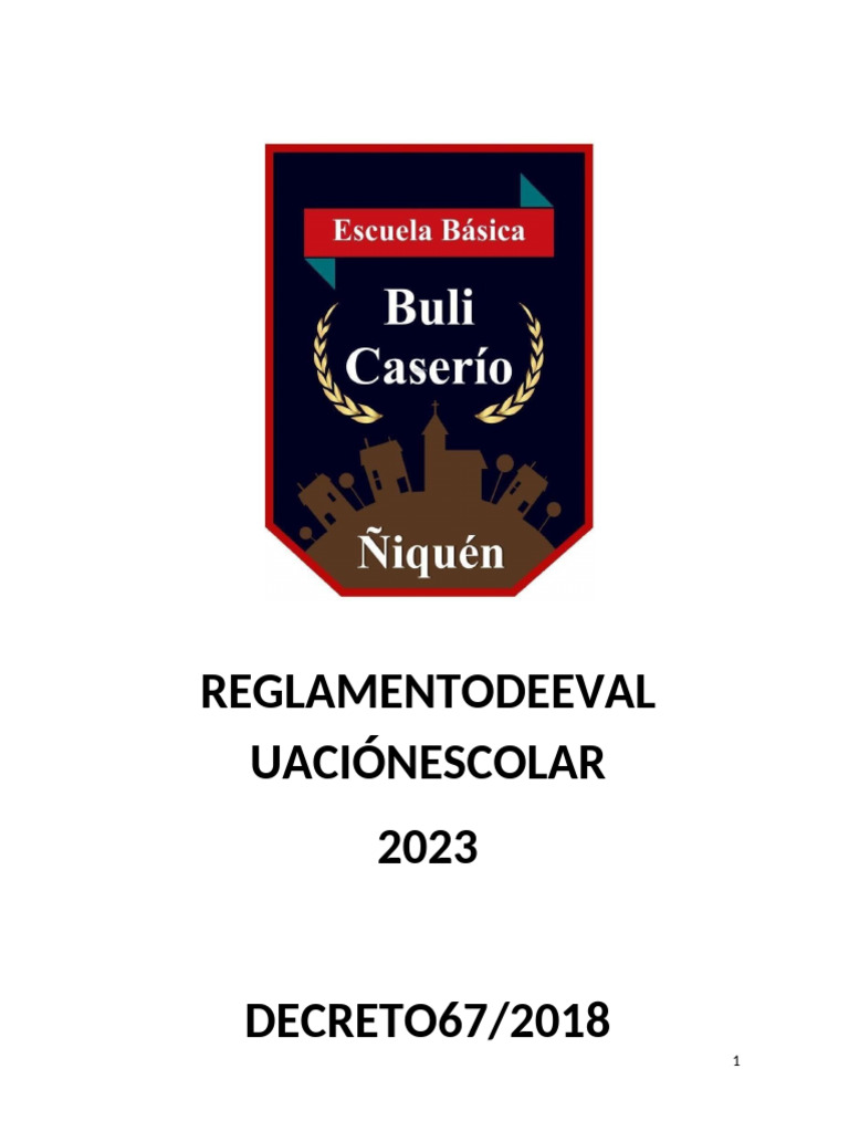Reglamento de Evaluación Escolar 2023 | PDF | Evaluación | Enseñando