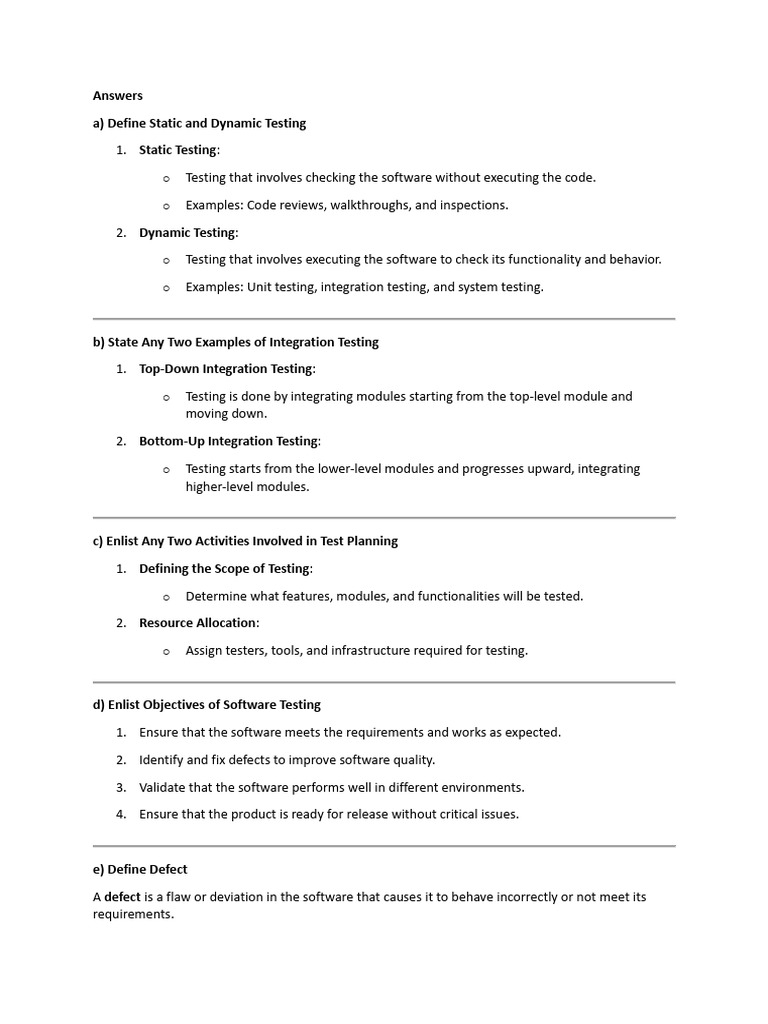 Static vs Dynamic Testing Explained | PDF | Software Testing | Computer ...