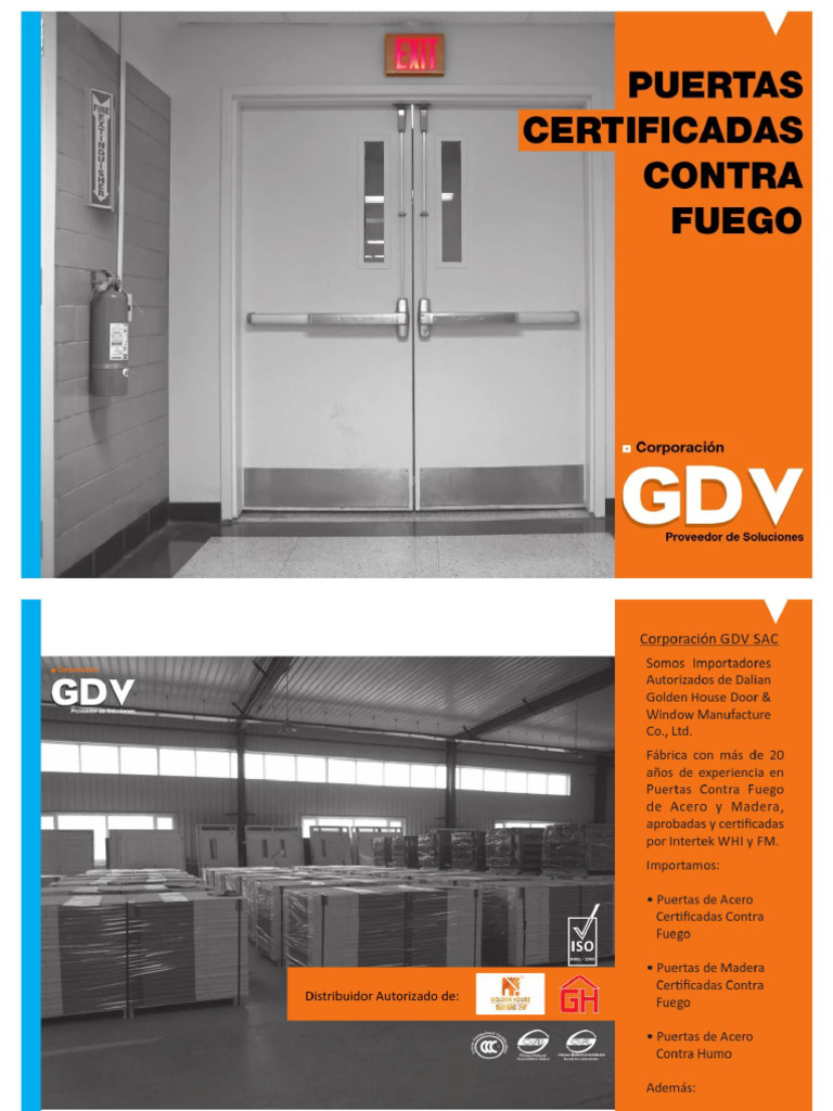 Detalle y especificaciones de puertas de emergencia | PDF
