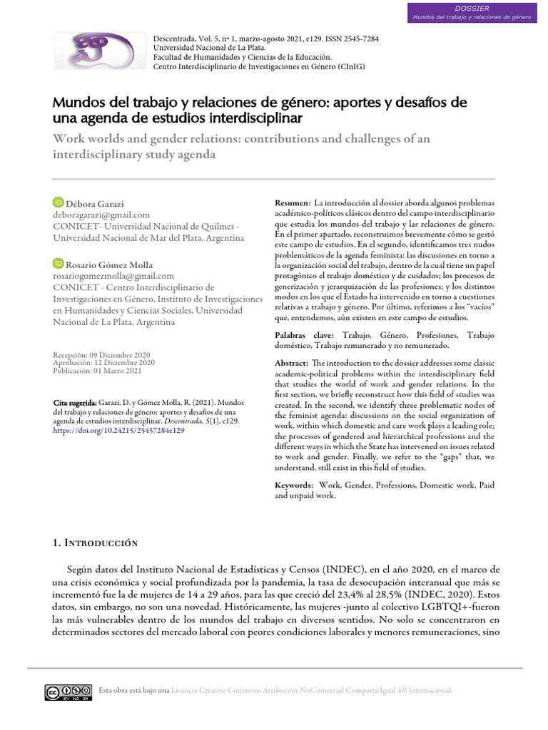 DESe 129 | PDF | Género | Estudios de género