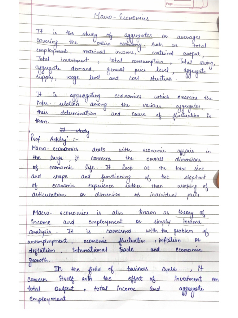 Macro Economics Pdf