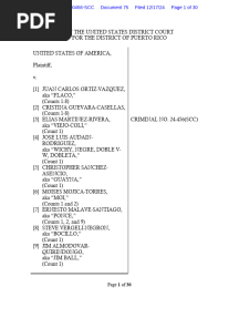 Acusación federal por narcotráfico en las cárceles de Puerto Rico