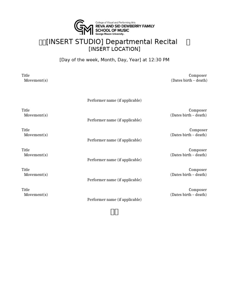 DepartmentalProgram TEMPLATE | PDF