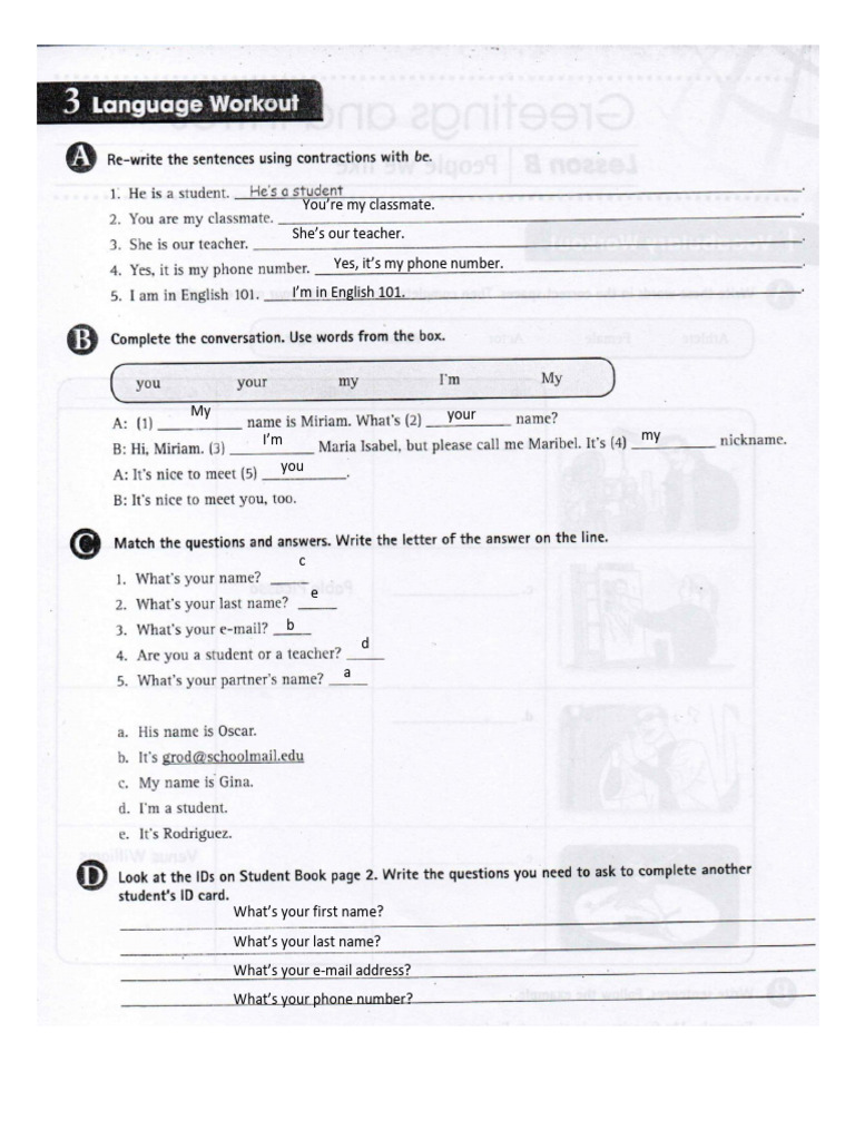 Classmate Introductions and Contacts | PDF