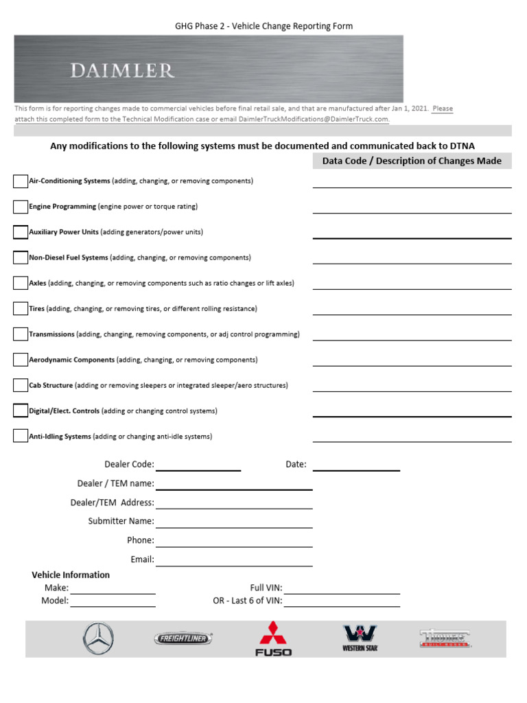Final GHG Phase 2 Compliance Form TM | PDF