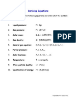 Deriving Equations