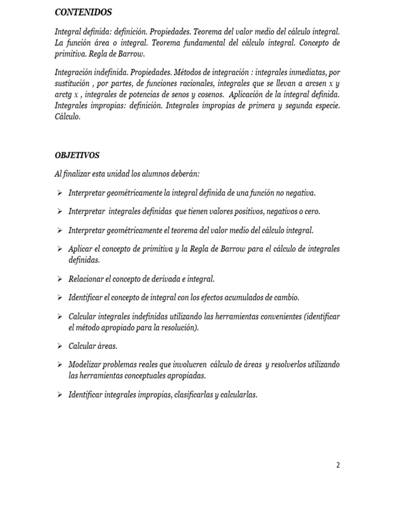 Cálculo de Integrales Definidas e Indefinidas | PDF | Integral ...