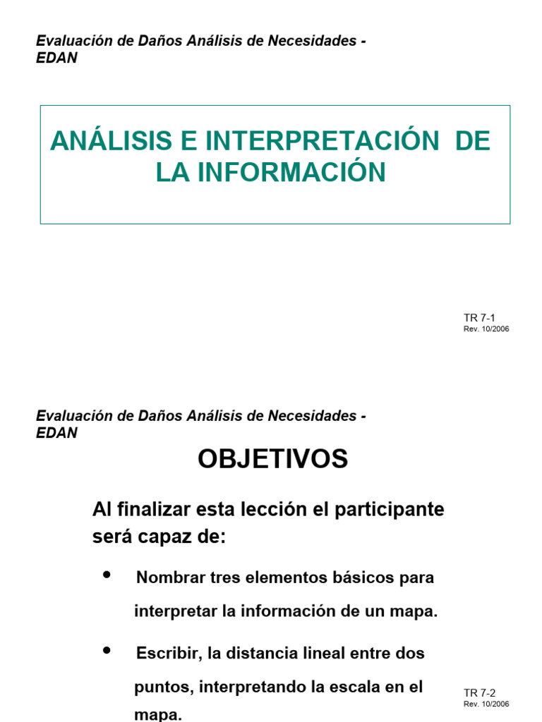 Análisis de Necesidades y Mapas EDAN | PDF