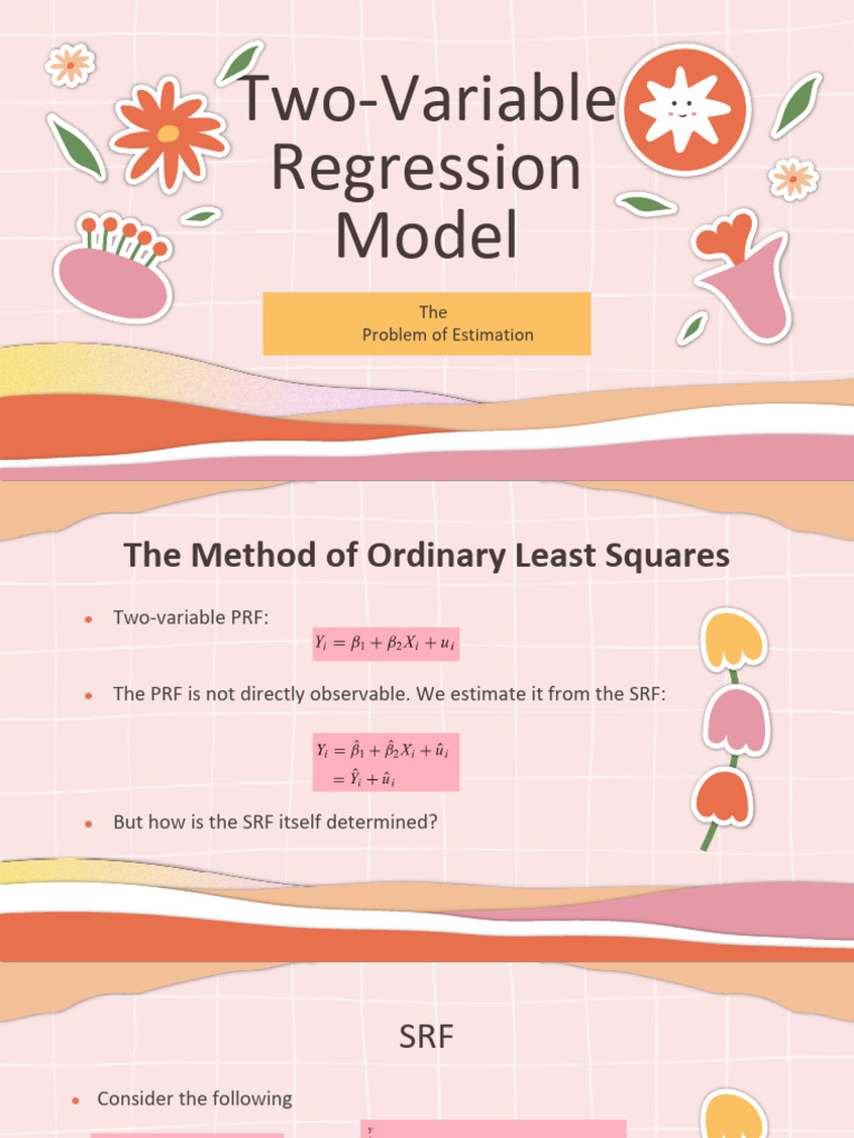 Two-Variable Regression & OLS Guide | PDF | Regression Analysis ...