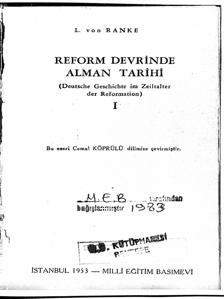 Reform Devrinde Alman Tarihi | PDF