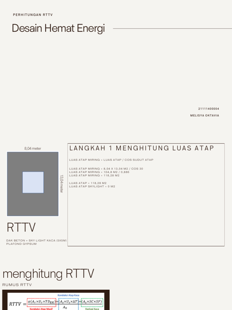 Perhitungan RTTV - Melisya Oktavia - 21111400004 | PDF