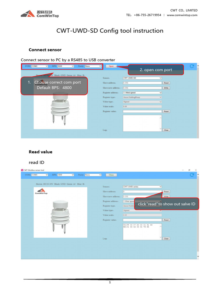 CWT-UWD-SD Tool Instruction | PDF