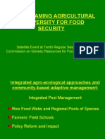 Mainstreaming Agricultural Biodiversity For Food Security