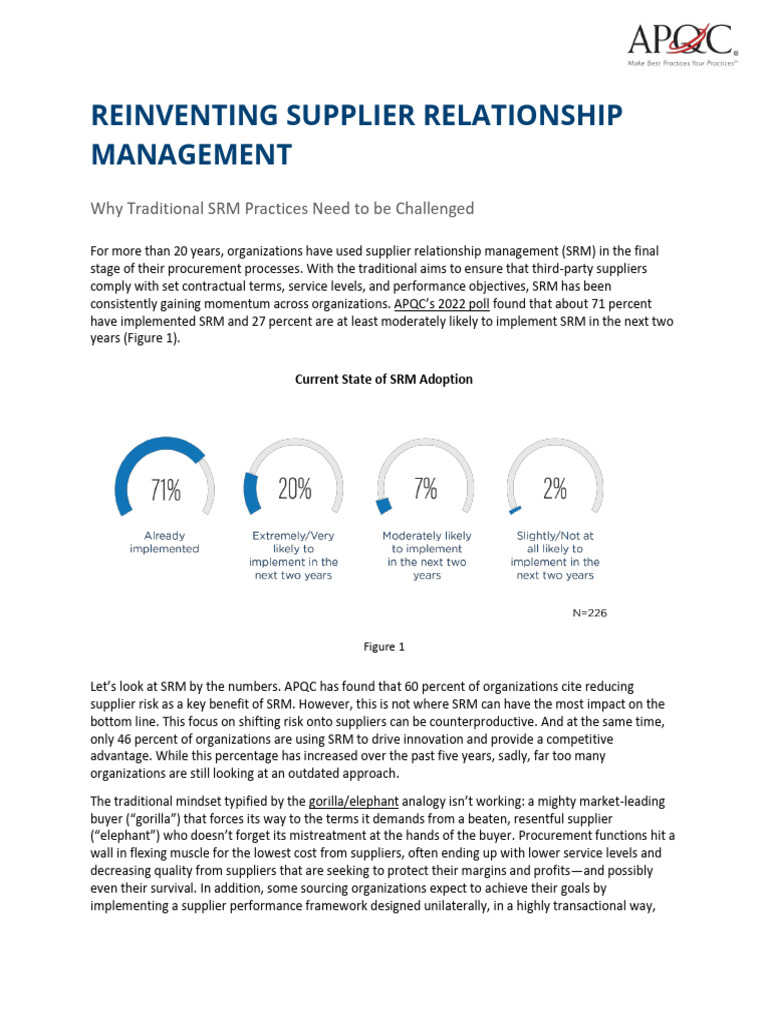 Next-Gen Supplier Relationship Management | PDF | Procurement | Supply ...
