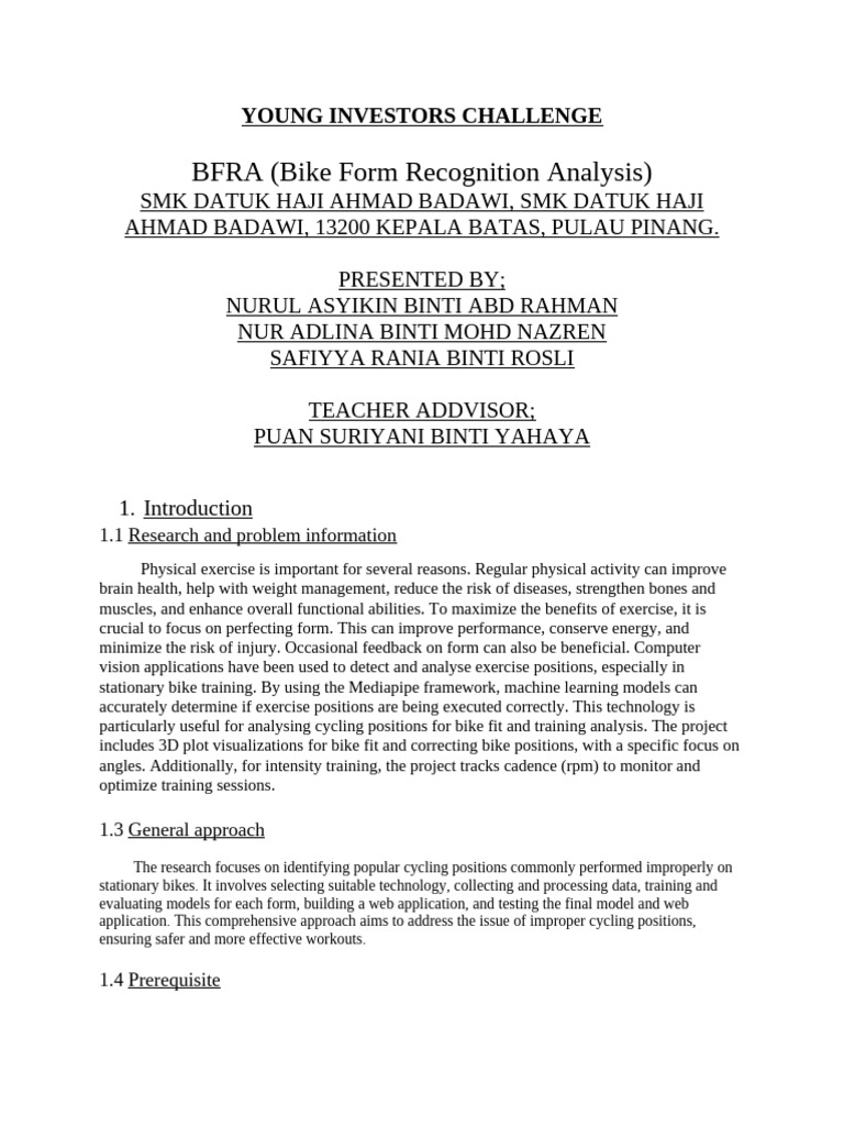 AI-Powered Cycling Form Guide | PDF | Deep Learning | Cognition