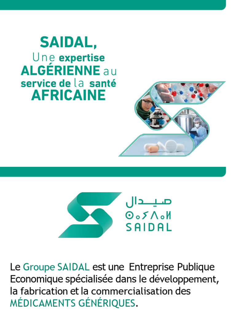 6 Saidal Presentation en Francais | PDF | Pharmacologie | Soins de santé