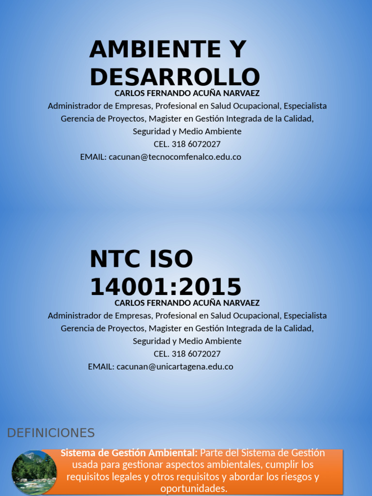 Sistema de Gestión Ambiental ISO 14001 | PDF | Auditoría | Entorno natural