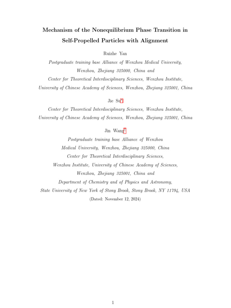 Mechanism of The Nonequilibrium Phase Transition I | PDF | Non ...