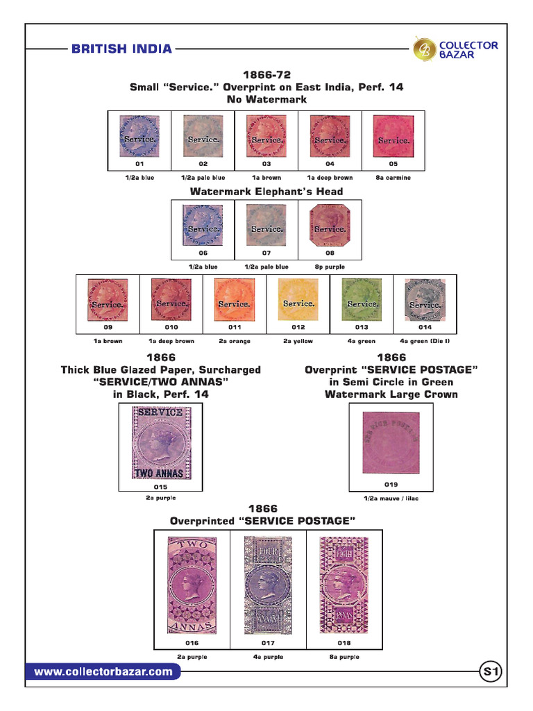 British - India - Service Stamps | PDF