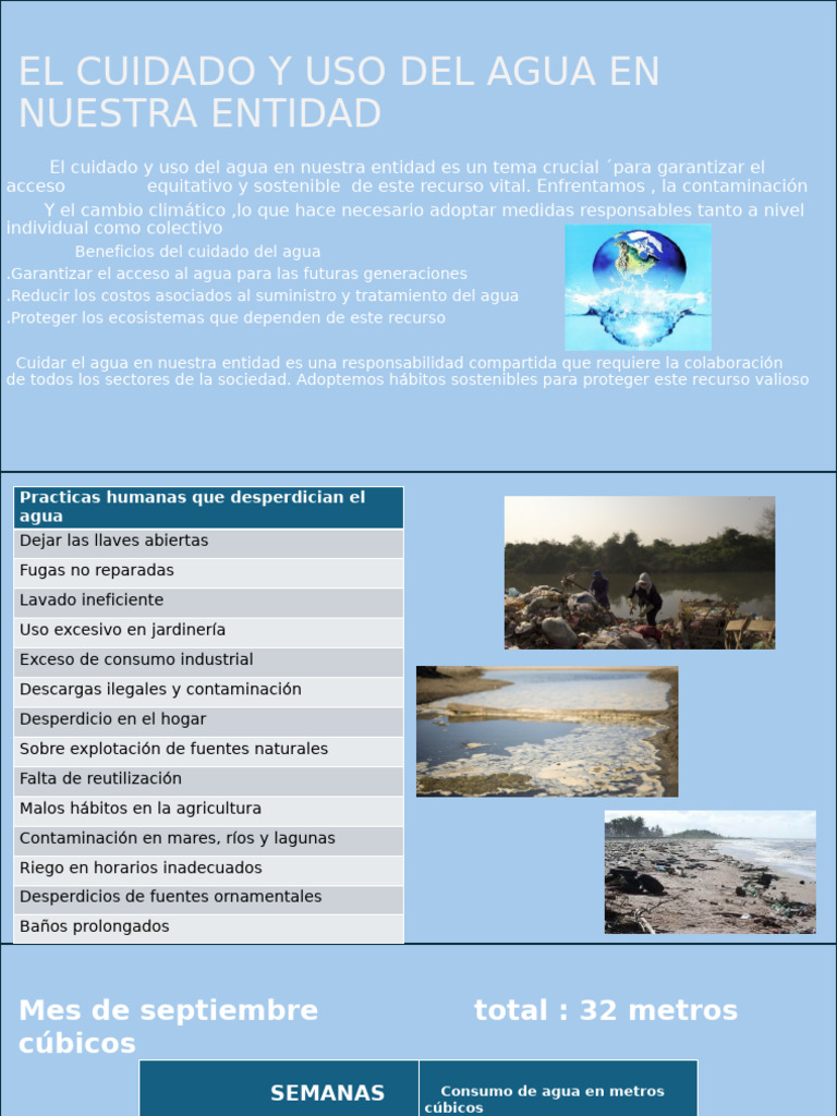 El Cuidado y Uso Del Agua en Nuestra | PDF